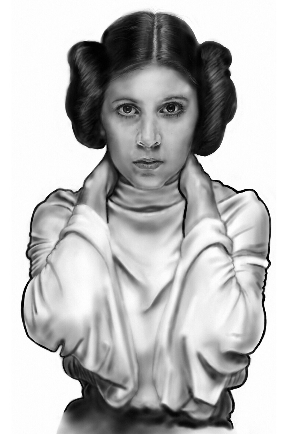 Star Wars Princess Leia Carrie Fisher Art Print Star Wars Princess Leia Carrie Fisher Art Print