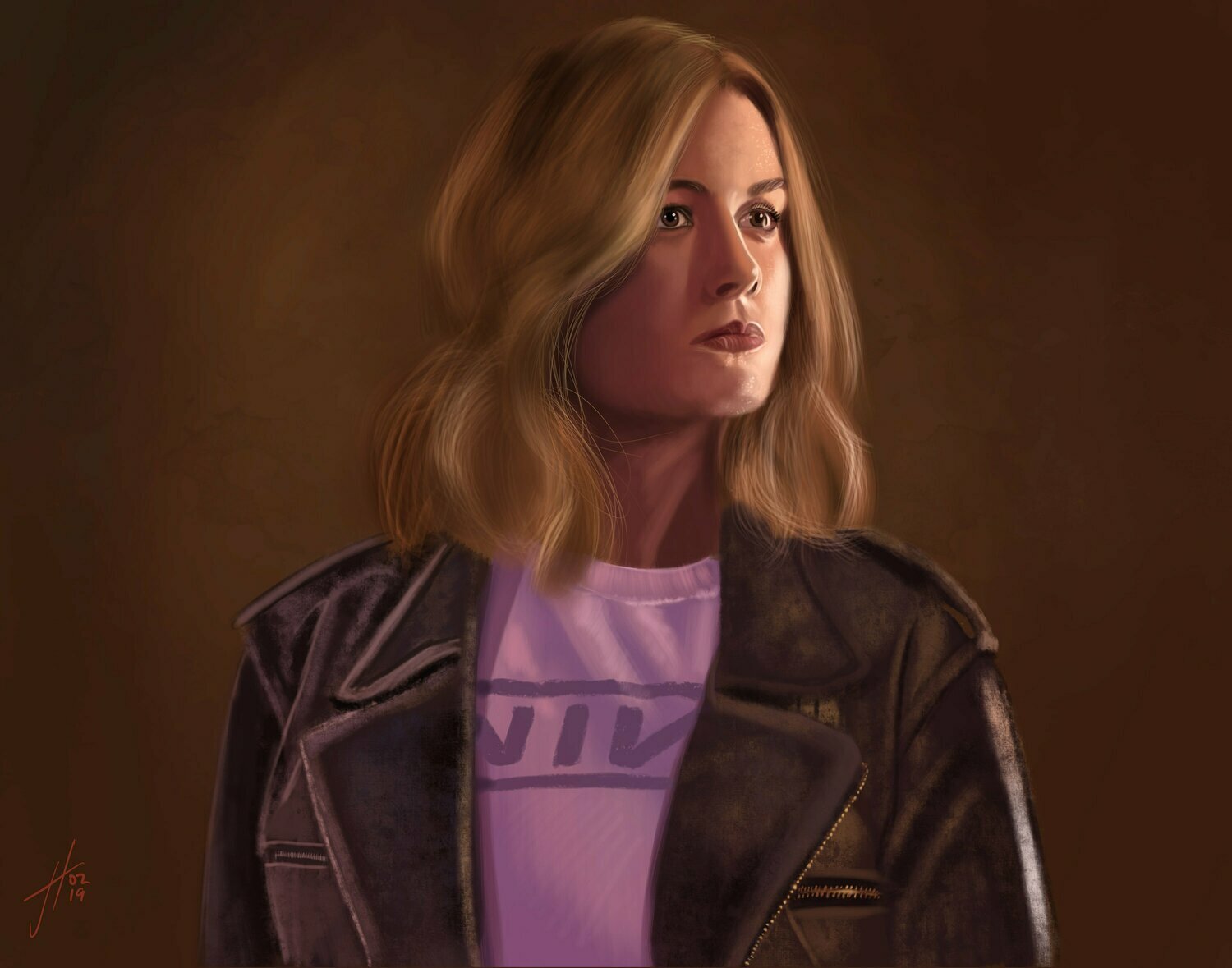 Captain Marvel Brie Larson Art Print Captain Marvel Brie Larson Art Print