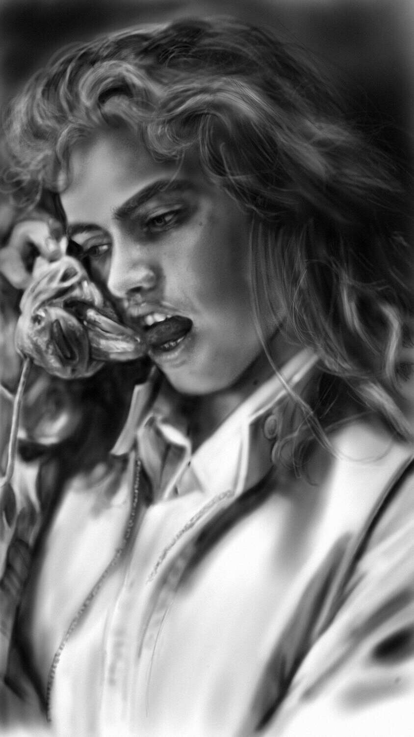 A Nightmare on Elm Street Art Print Freddy phone Heather Langenkamp A Nightmare on Elm Street Art Print Freddy phone Heather Langenkamp