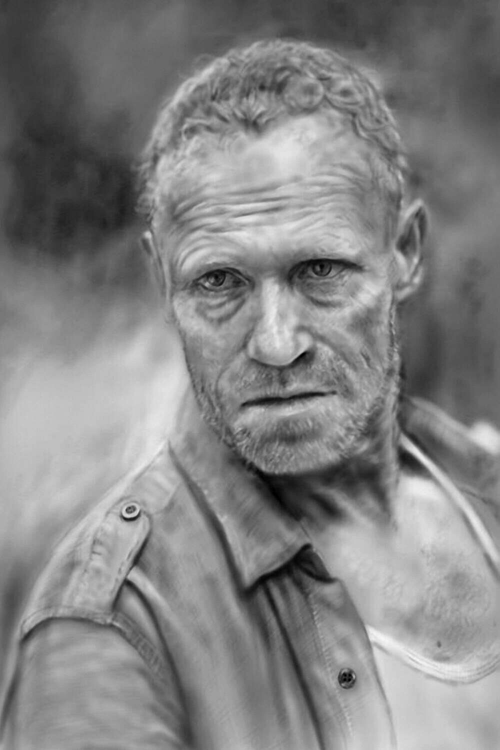 Walking Dead Merl Dixon Art Print Walking Dead Merl Dixon Art Print