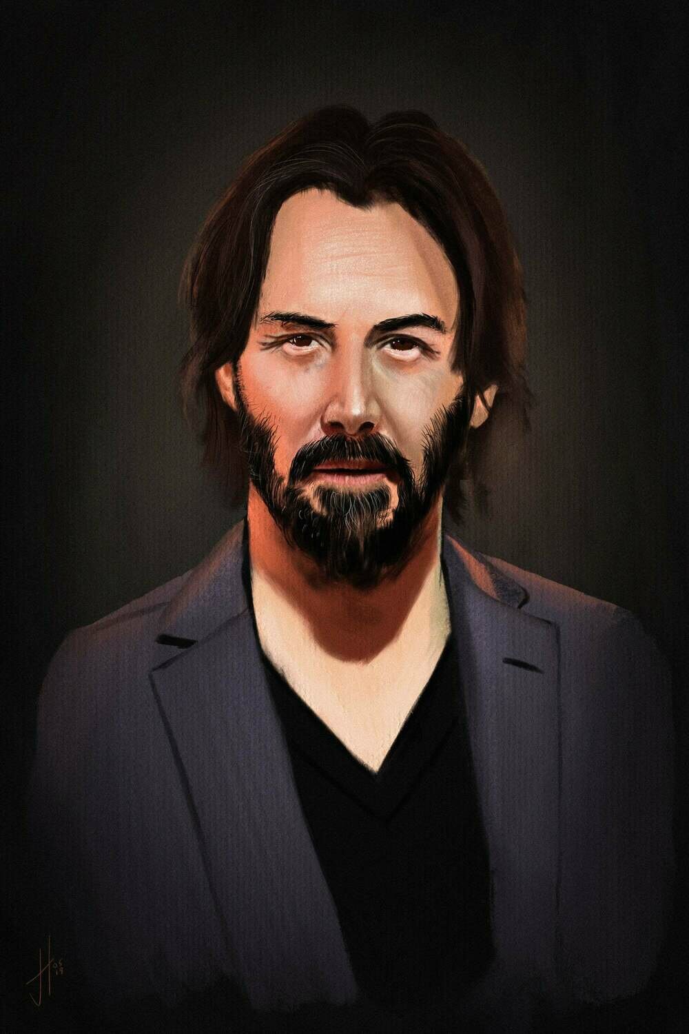Keanu Reeves Art Print Keanu Reeves Art Print