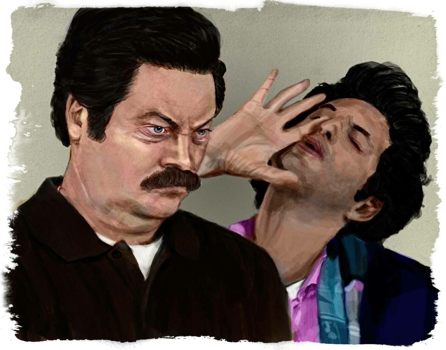 Ron Swanson Parks and Recs Art Print Ron Swanson Parks and Recs Art Print