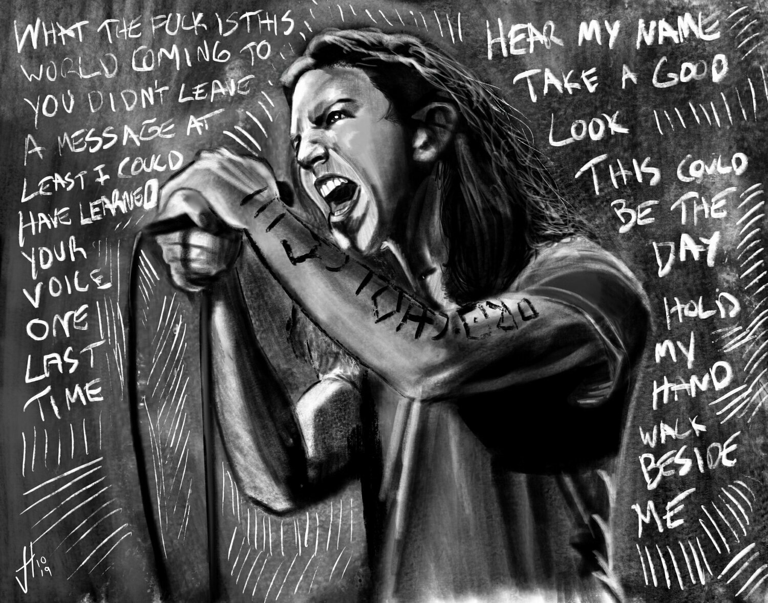 Eddie Vedder Art Print Eddie Vedder Art Print