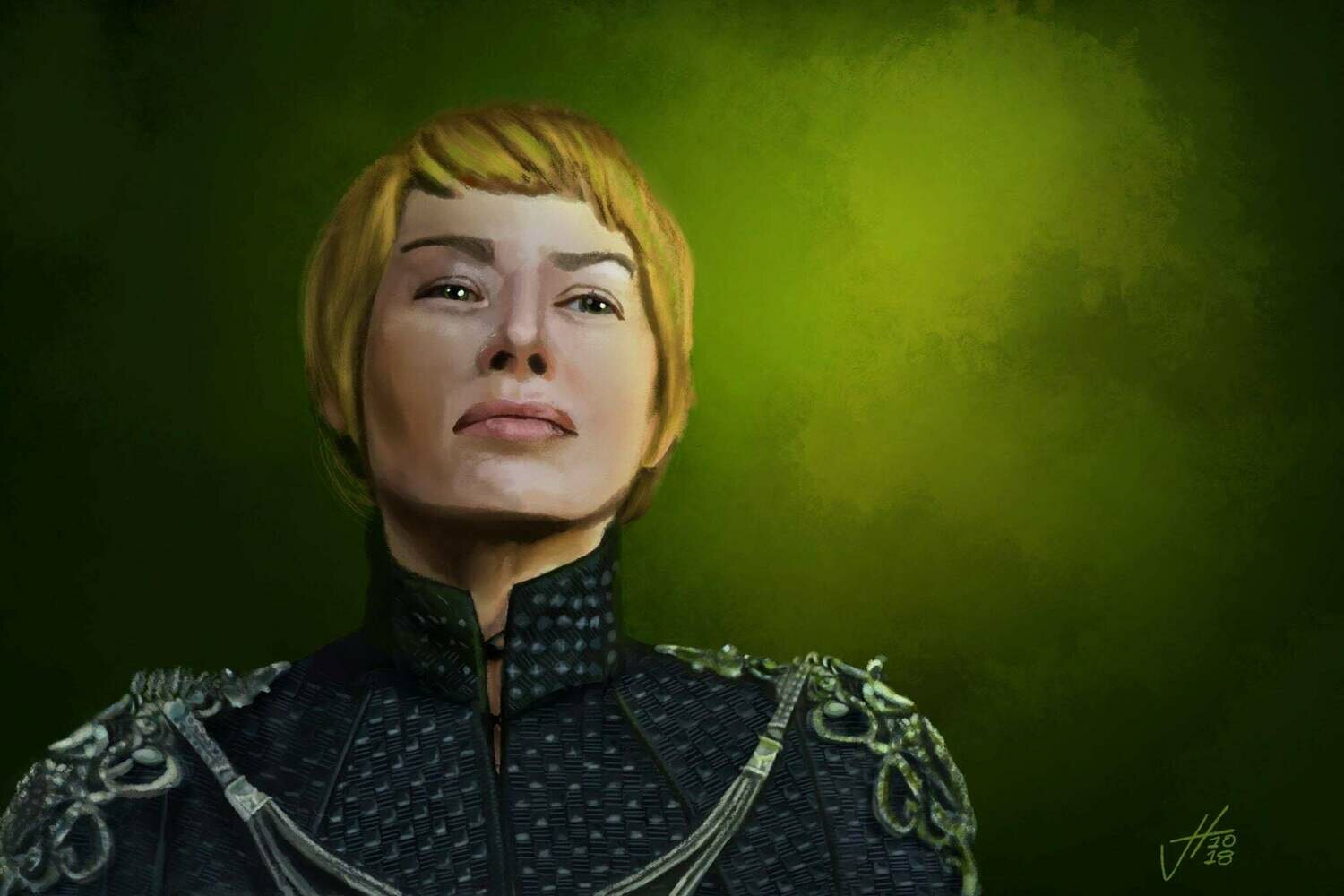 Cersei Lanninster Game of Thrones Portrait Print Lena Headey Cersei Lanninster Game of Thrones Portrait Print Lena Headey