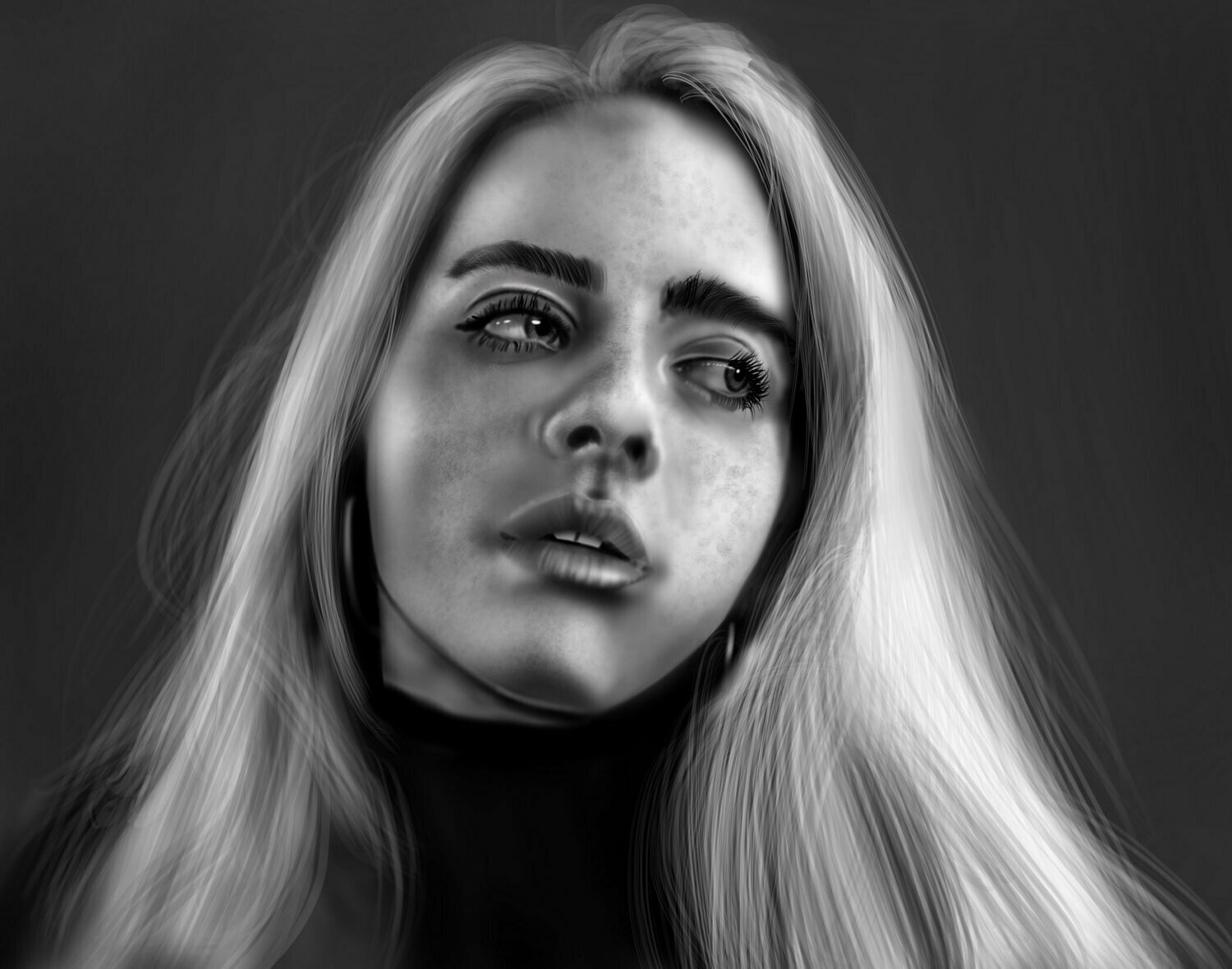 Billie Eilish Portrait Art Print Billie Eilish Portrait Art Print