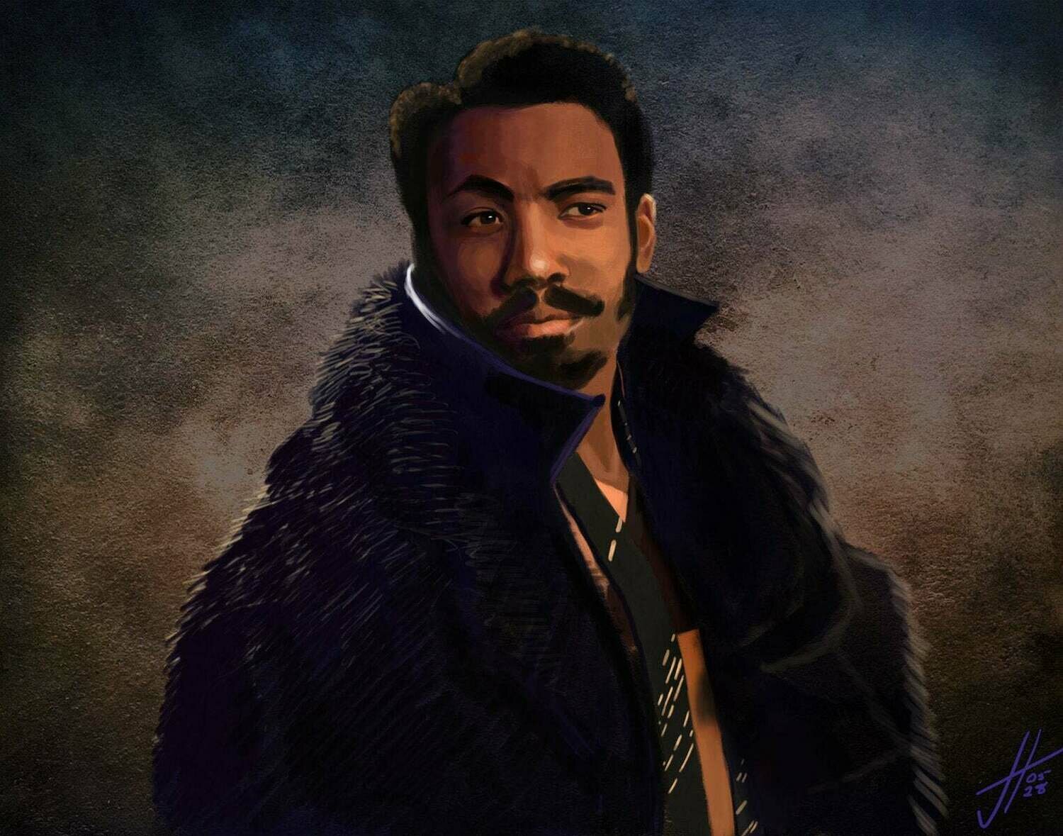 Star Wars Lando Calrissian Art Print Star Wars Lando Calrissian Art Print