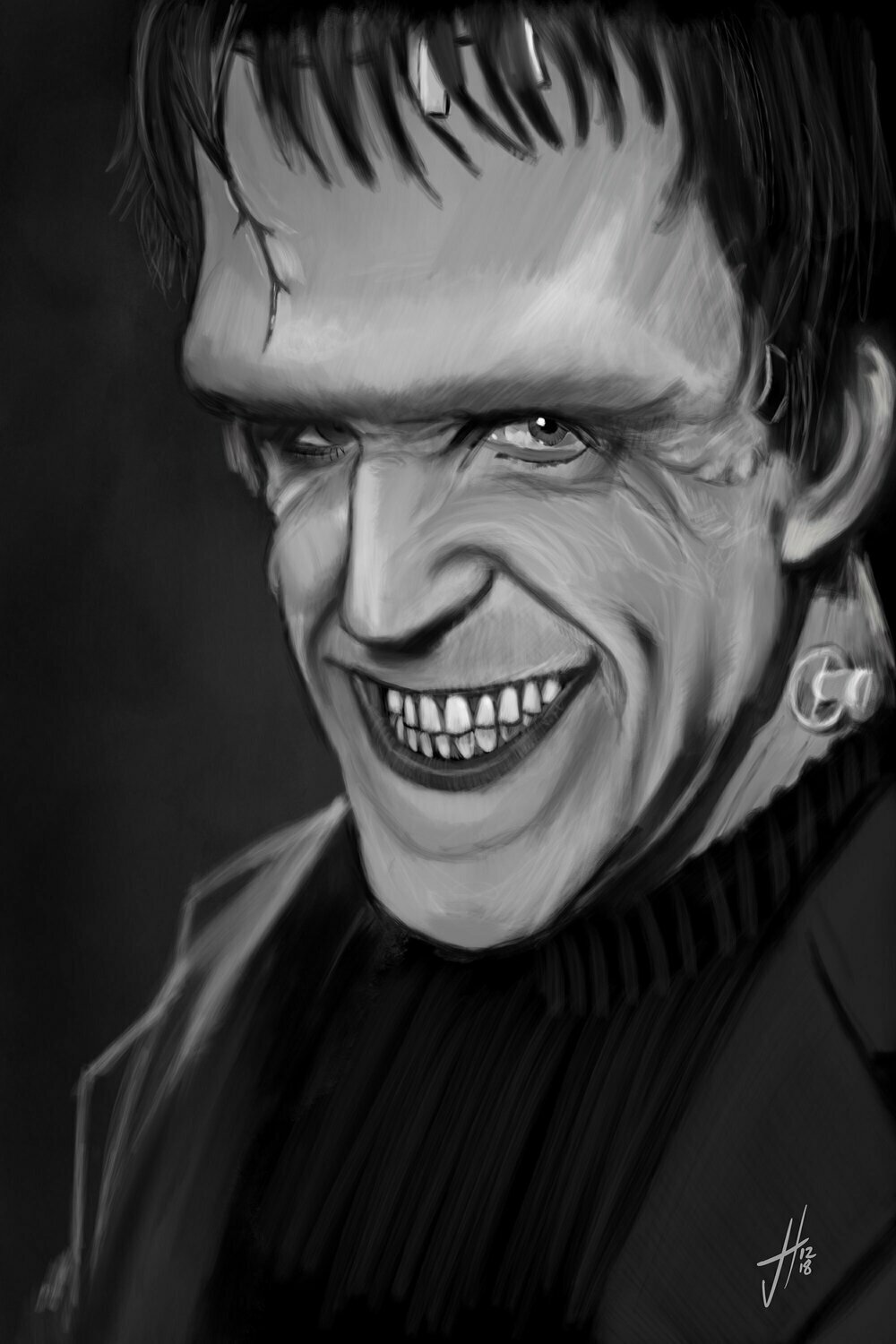 Herman Munster Fred Gwynne Art Print Herman Munster Fred Gwynne Art Print