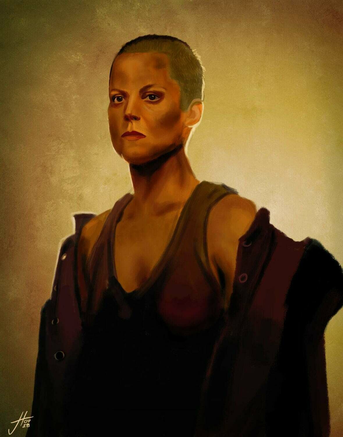 Alien 3 Sigourney Weaver Art Print Alien 3 Sigourney Weaver Art Print