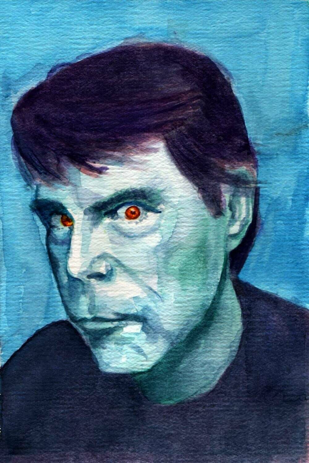 Stephen King Watercolor Art Print Stephen King Watercolor Art Print