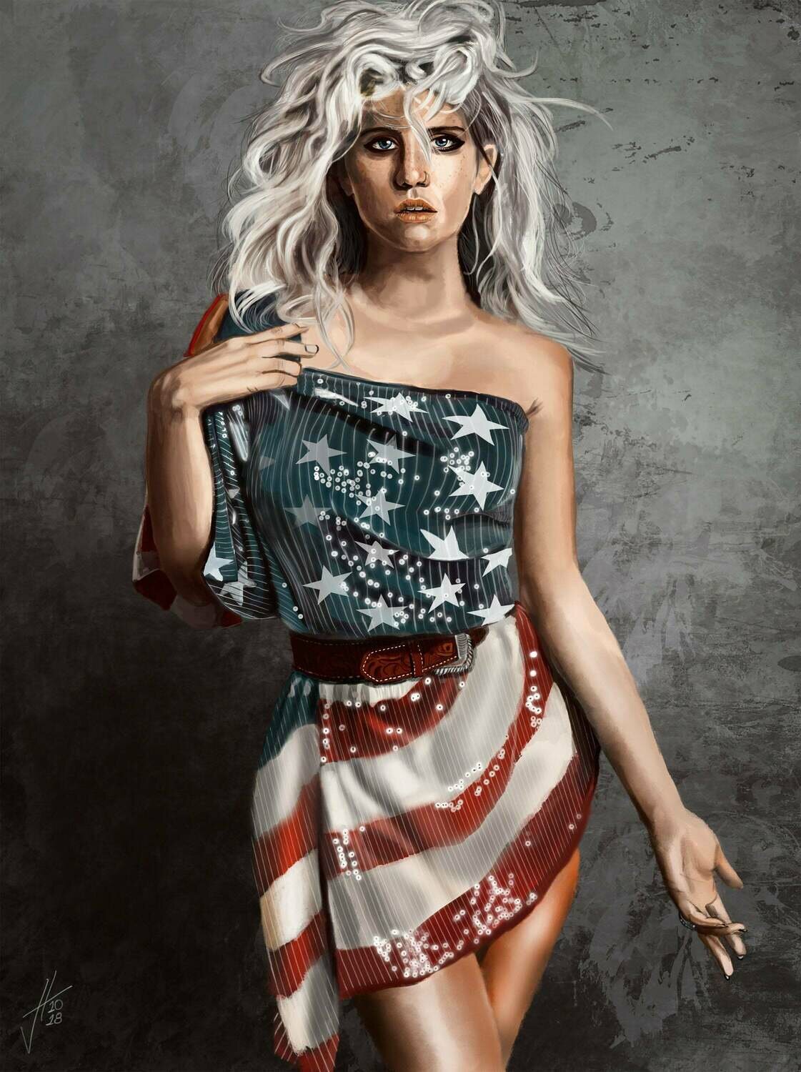 Kesha portrait art print Kesha portrait art print