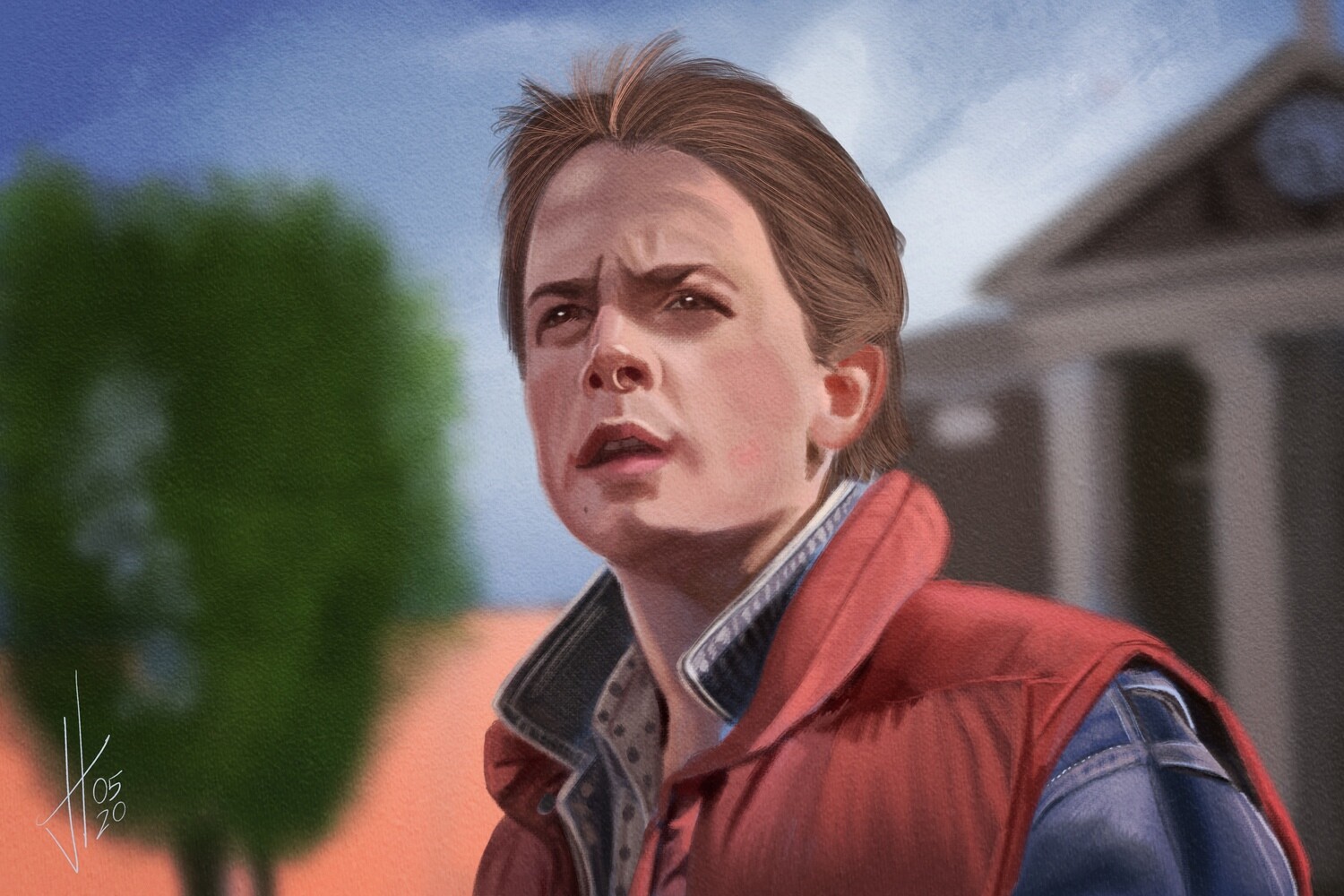 Marty McFly Back to the Future Art Print Michael J Fox Marty McFly Back to the Future Art Print Michael J Fox