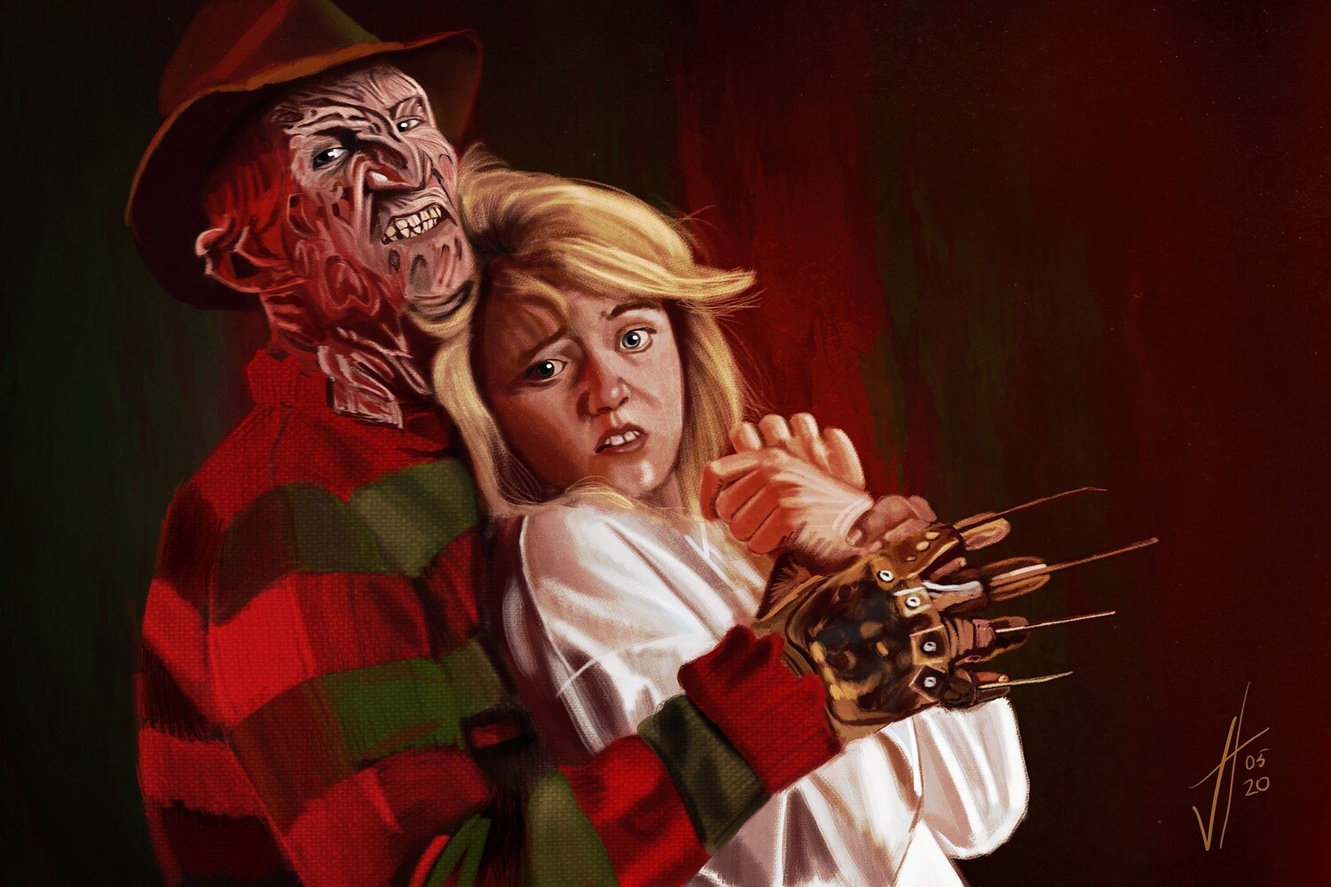 A Nightmare on Elm Street Art Print Freddy Krueger A Nightmare on Elm Street Art Print Freddy Krueger