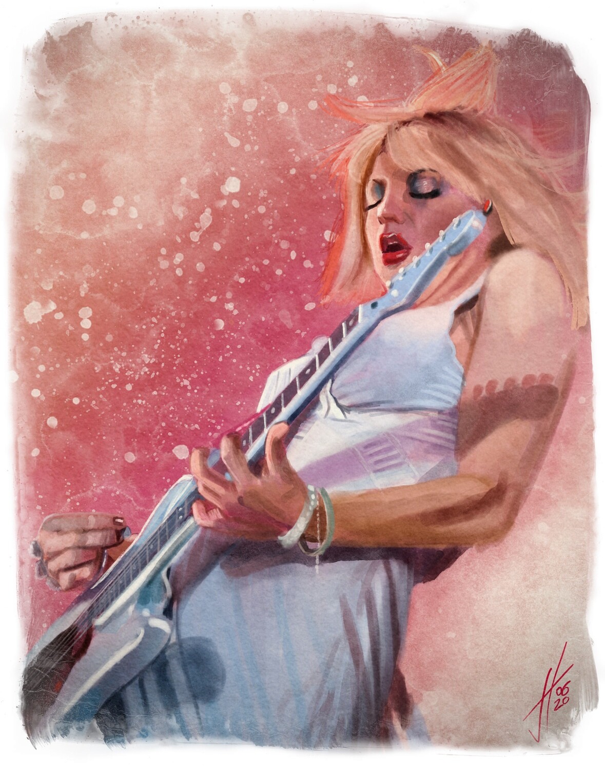 Courtney Love Portrait Art Print Courtney Love Portrait Art Print