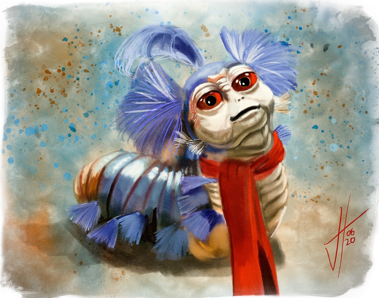 Labyrinth Worm Art Print Labyrinth Worm Art Print