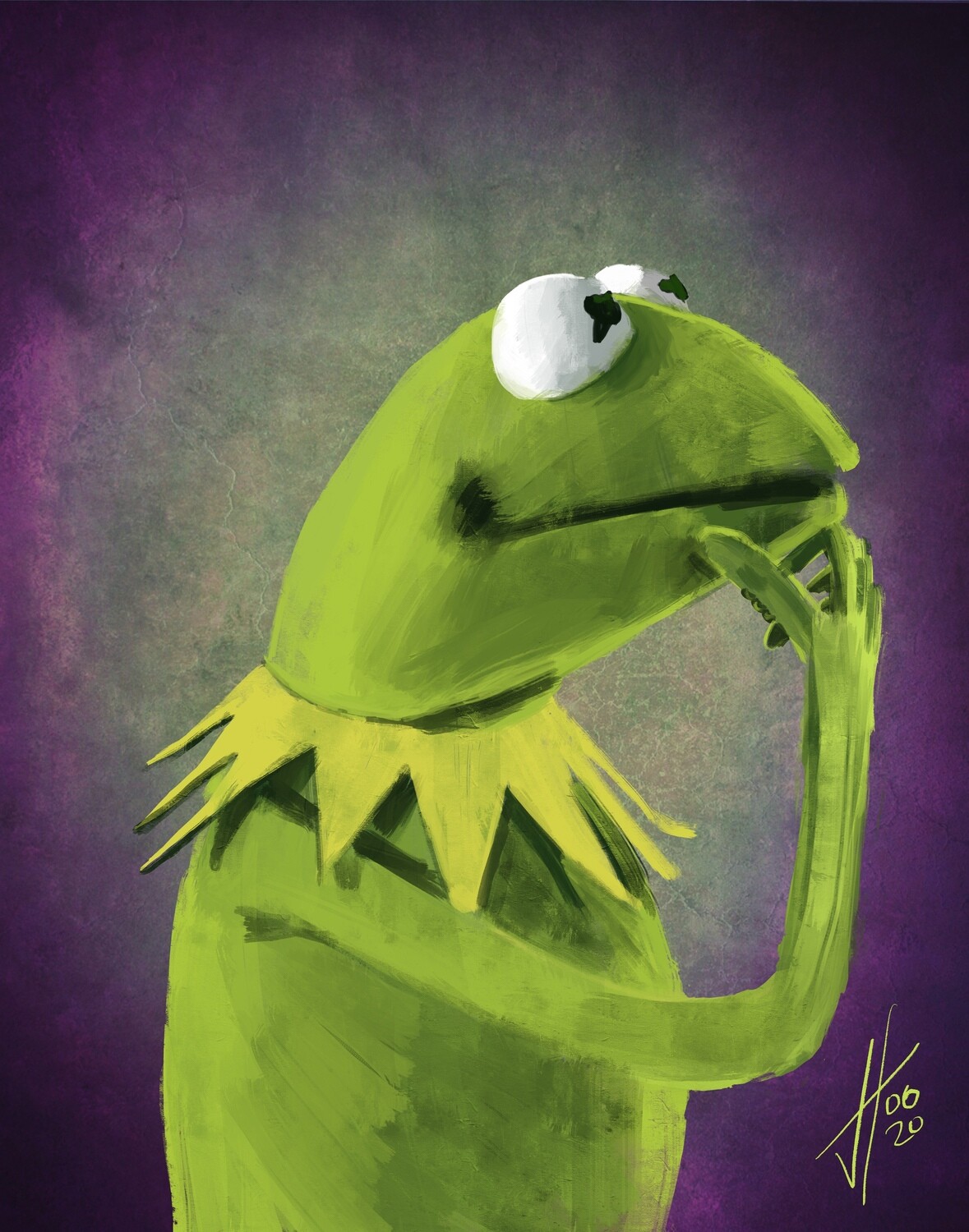 Kermit the Frog art print Kermit the Frog art print