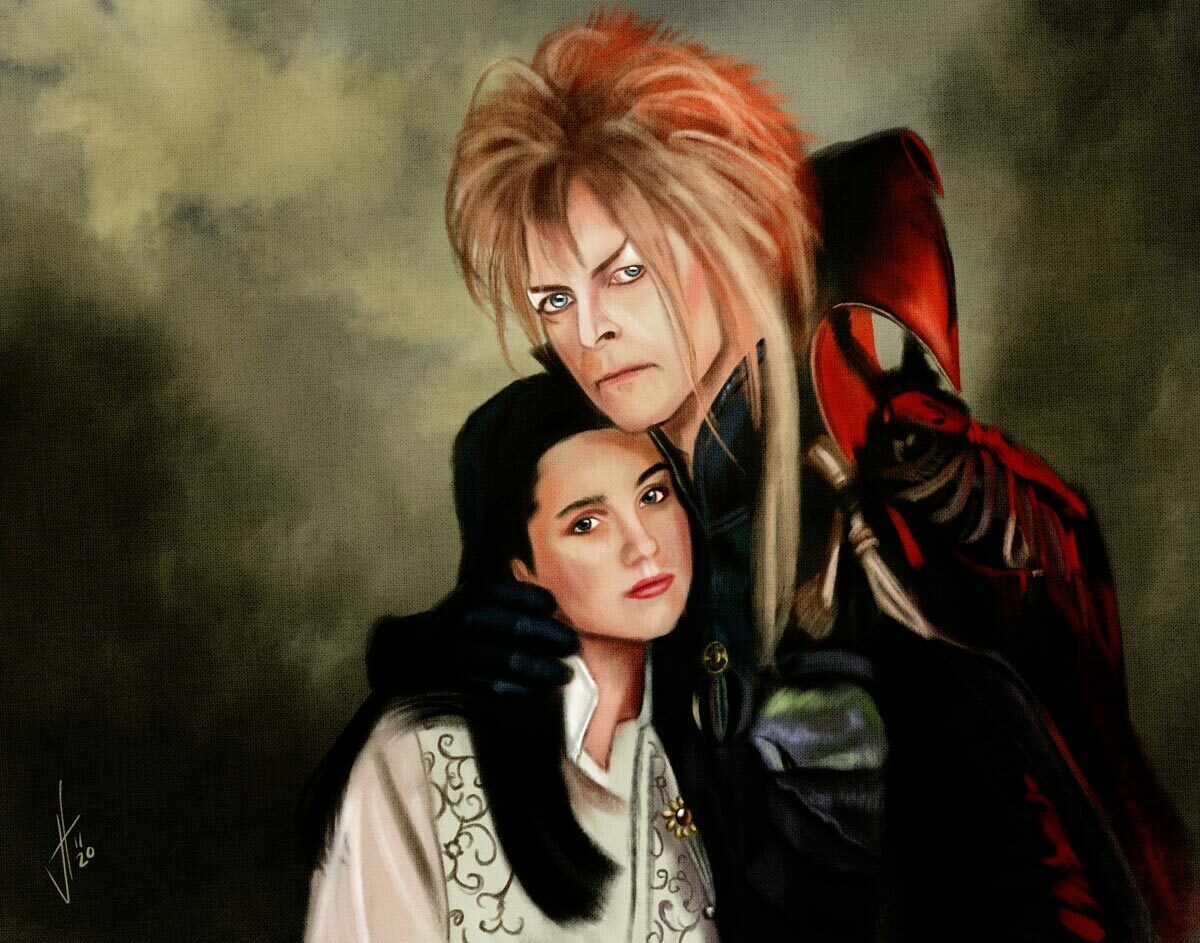Labyrinth David Bowie Jennifer Connelly Art Print Labyrinth David Bowie Jennifer Connelly Art Print