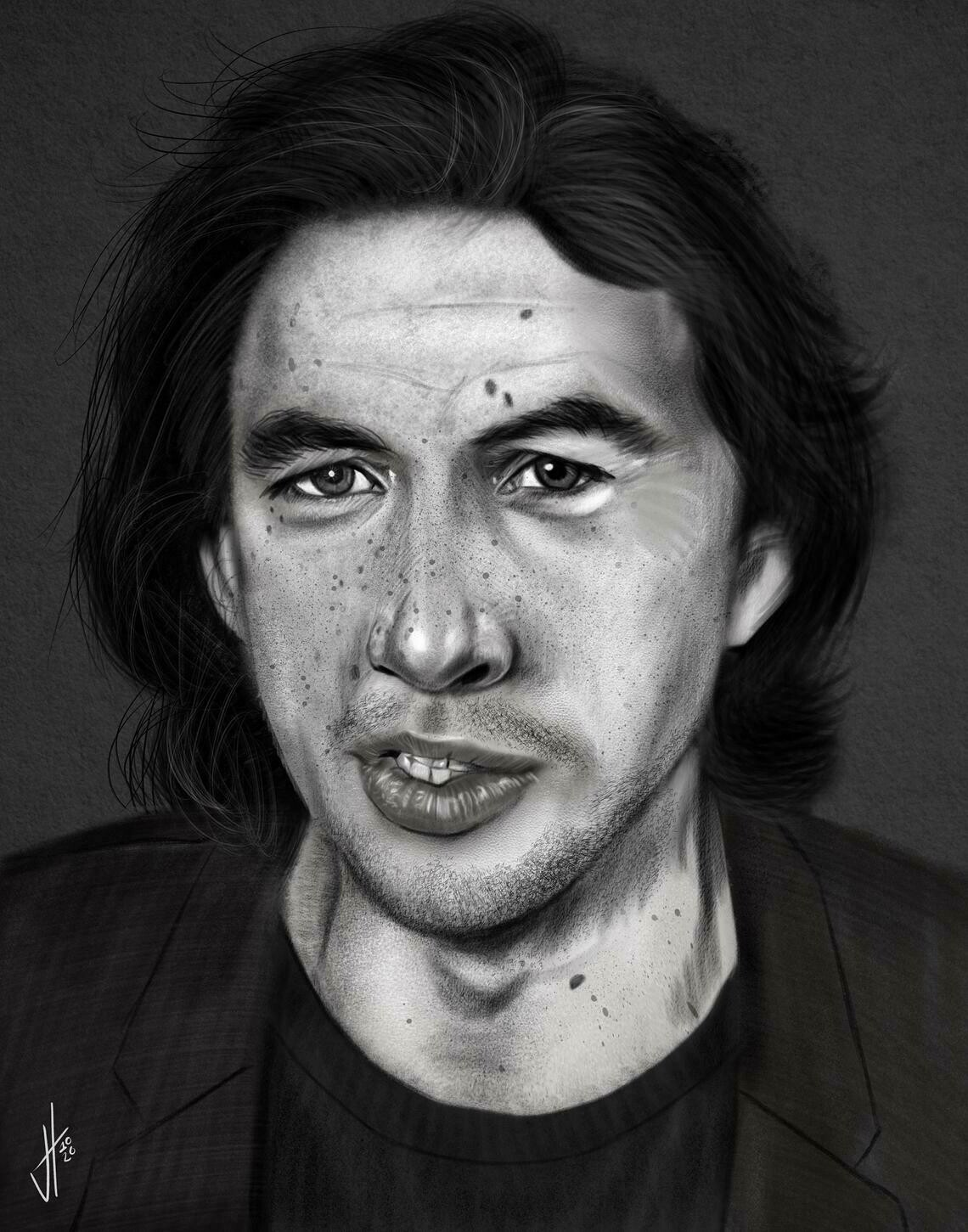 Adam Driver Art Print Adam Driver Art Print