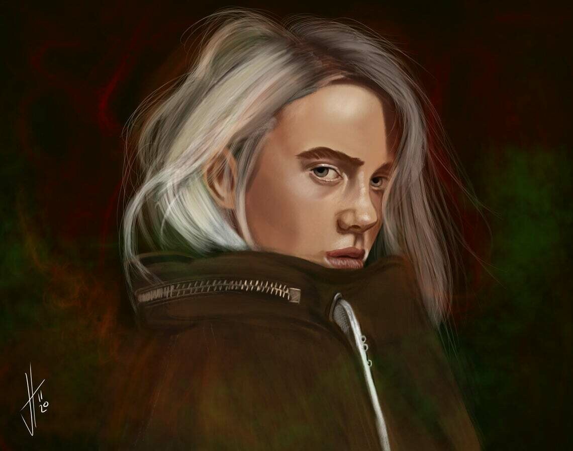 Billie Eilish Portrait Art Print Billie Eilish Portrait Art Print