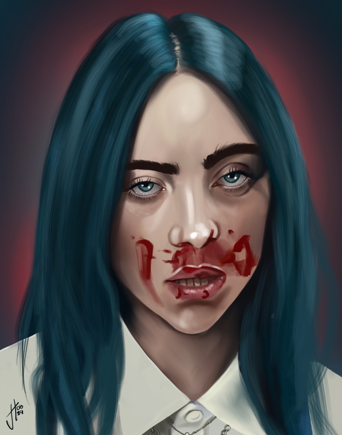 Billie Eilish Portrait Art Print Billie Eilish Portrait Art Print