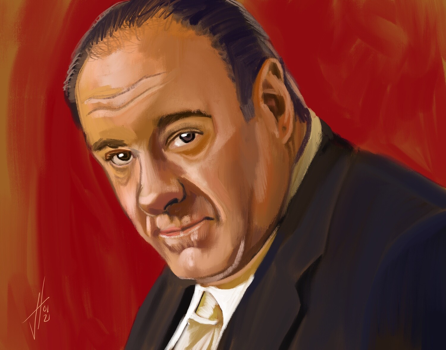 Tony Soprano James Gandolfini Print Tony Soprano James Gandolfini Print