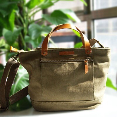 Canvas Tote Bag Olive Green