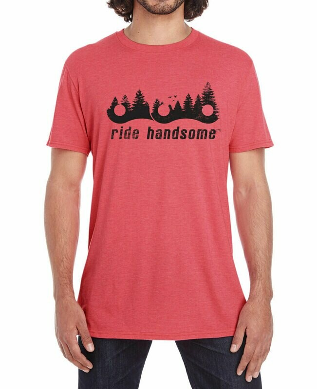 Ride Handsome Forest Tee - Coral Red