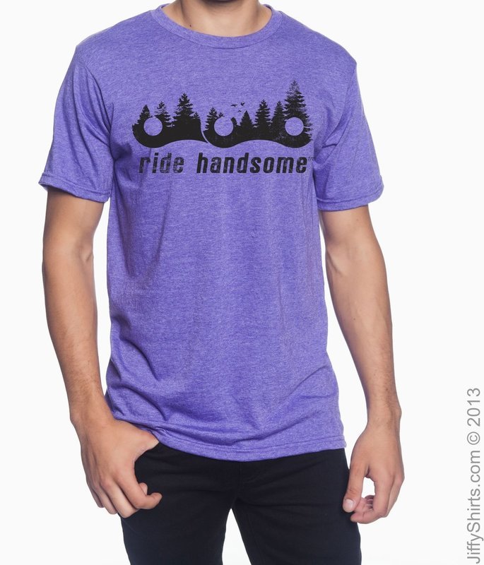 Ride Handsome Forest Tee - Heather Purple