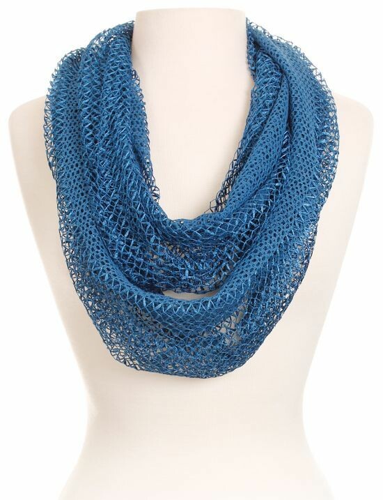 Sea Blue Willows Infinity Scarf