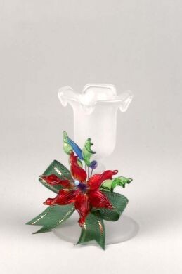 Single Floral Candlestick - small