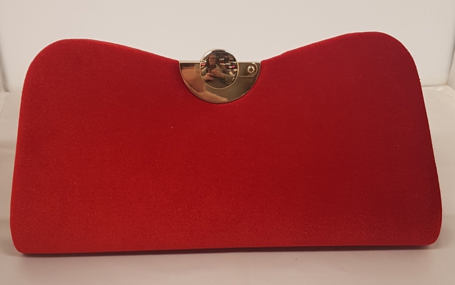Red Velvet Clutch Bag Glitzibitz Ireland