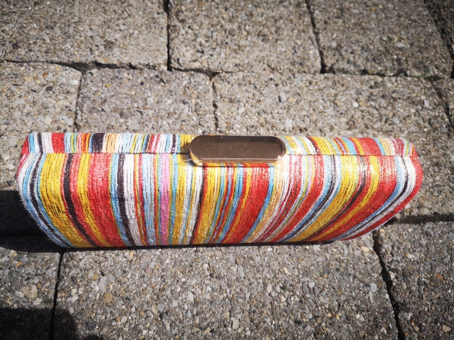 Tammy Striped multicolored  clutch