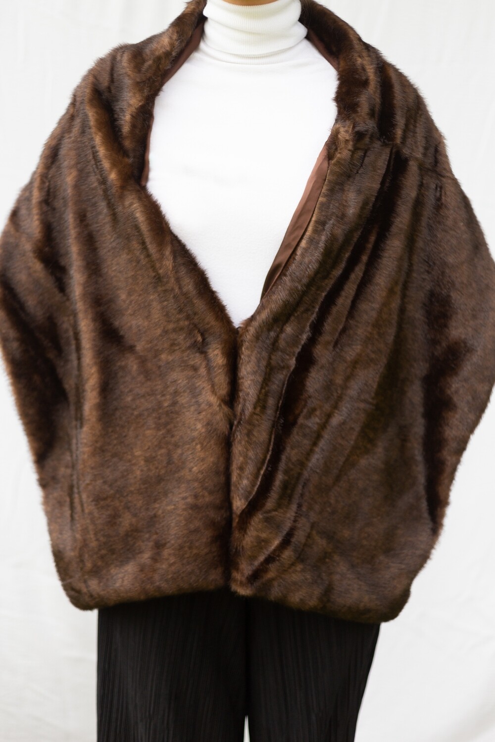 Jenn Brown Fur Shawl