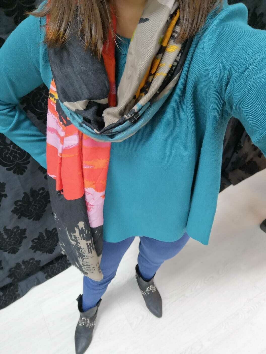 Rosa Multi Colour Print Scarf