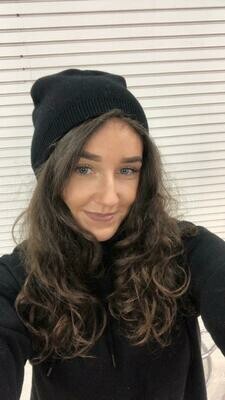 Tia Black Beanie