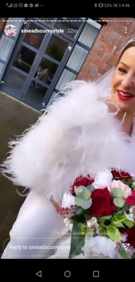 Lindsay Bridal Vintage Feather Cape