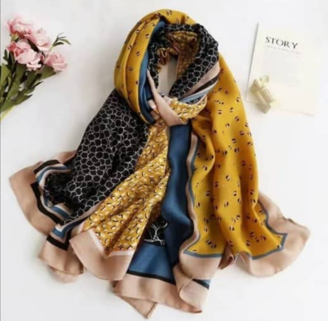 Mulberry mustard mix scarf
