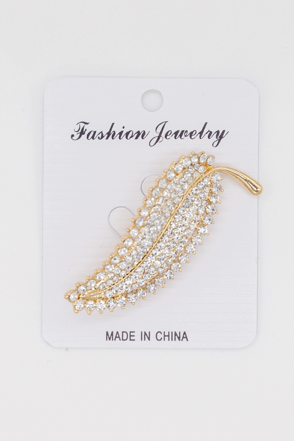 Emma Leaf Crystal Brooch