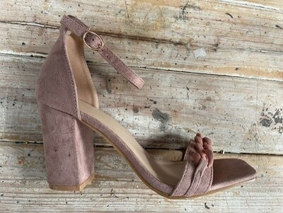 Block Heel - Nude