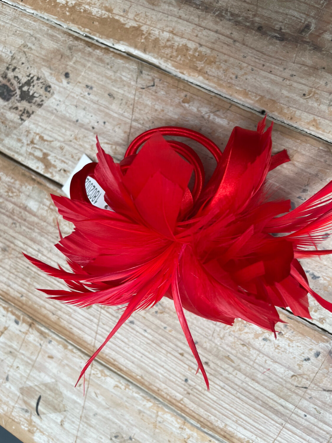 Camille Red Small Fascinator