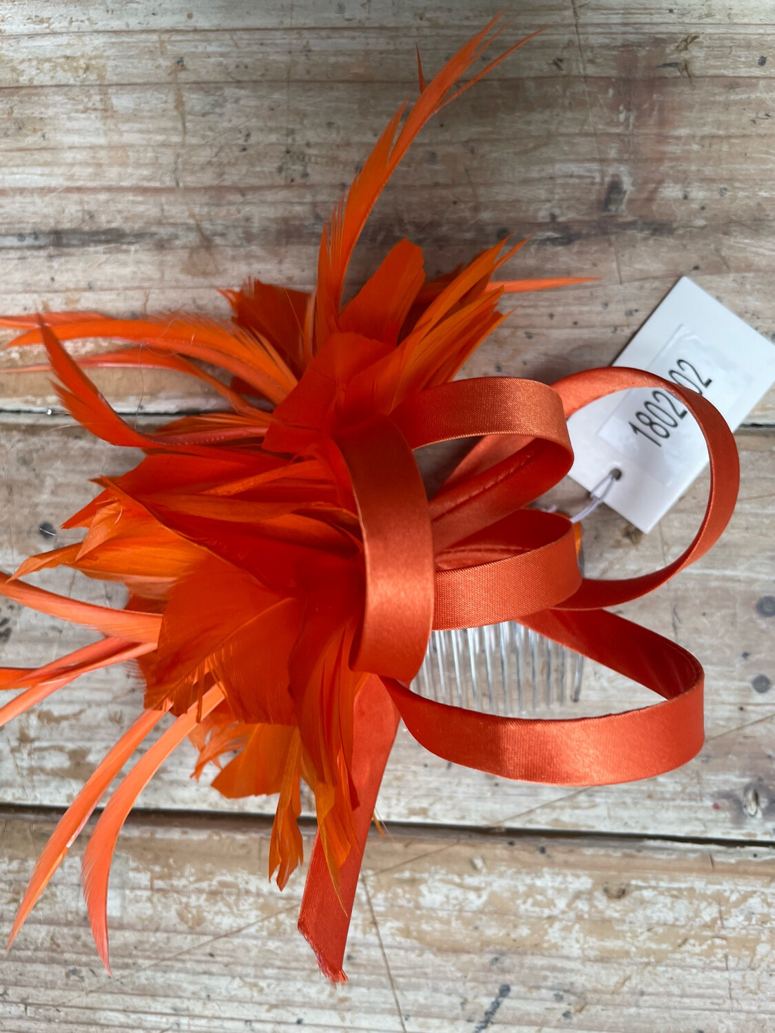 Camile Orange Small Fascinator