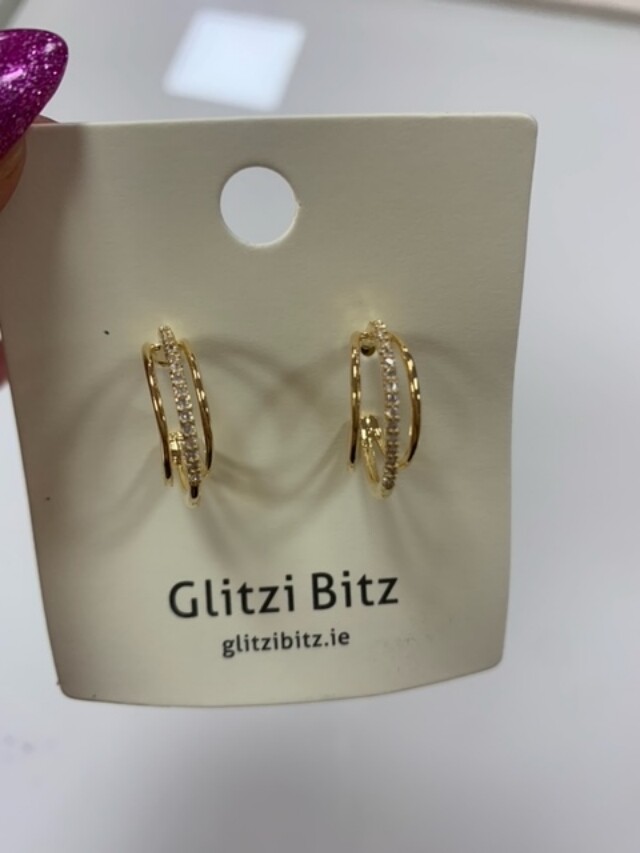 Rihanna Gold Hoop Earrings 