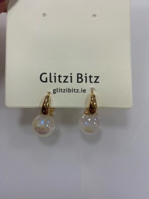 Pearl Huggy Earrings