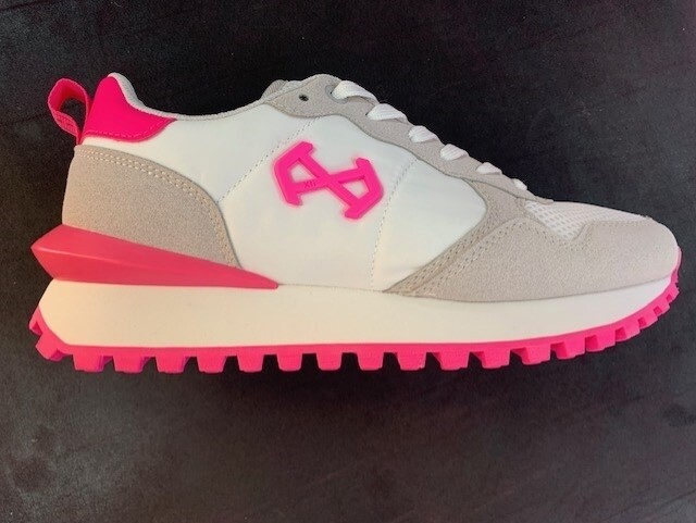 Xti White and Neon Pink Trainer