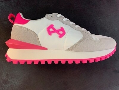 Xti White and Neon Pink Trainer