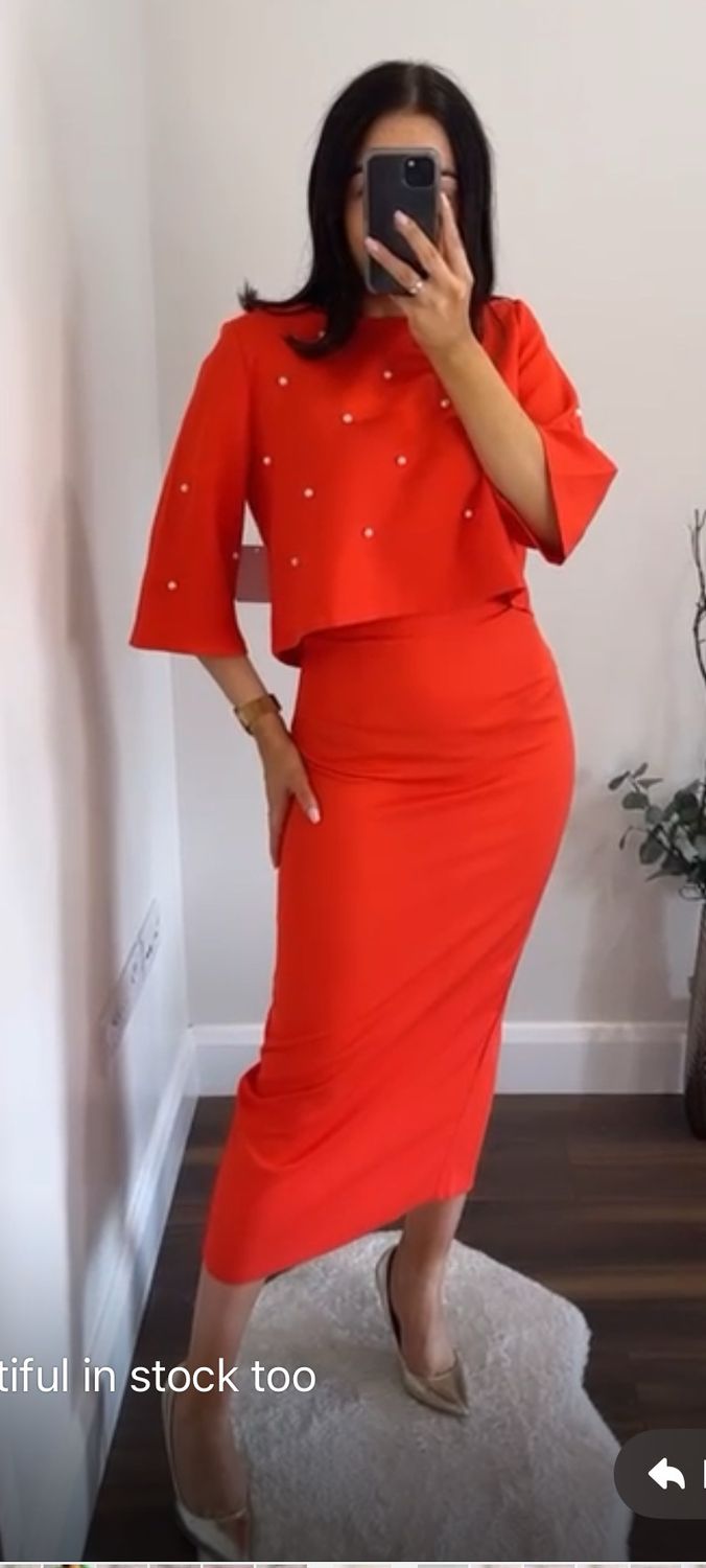 Pearl Top And Skirt Set
