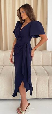 Drew Puff Sleeve Midi Wrap