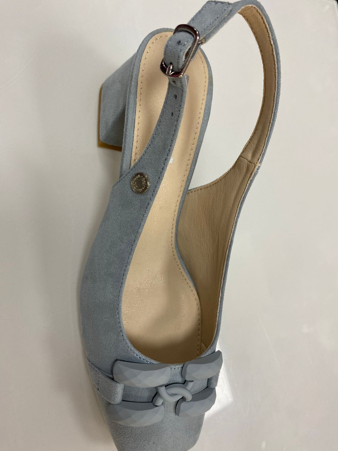 Pluto Baby Blue XTI With Block Heel