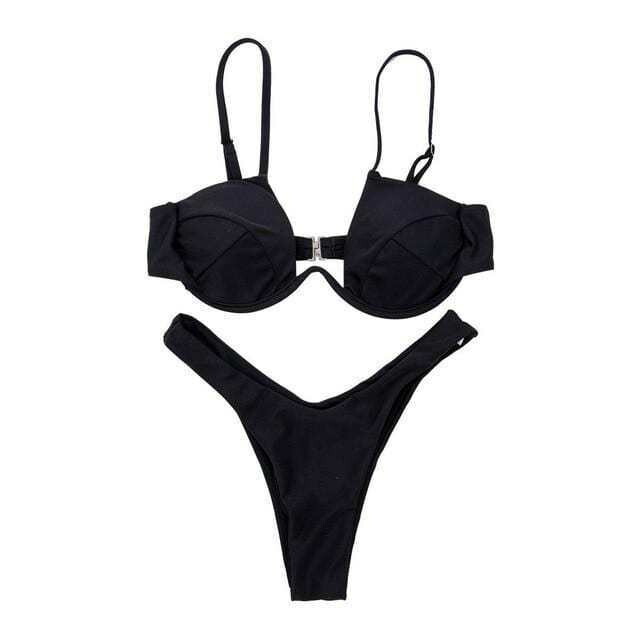 Women Fashion Padded Bra Bikini Set