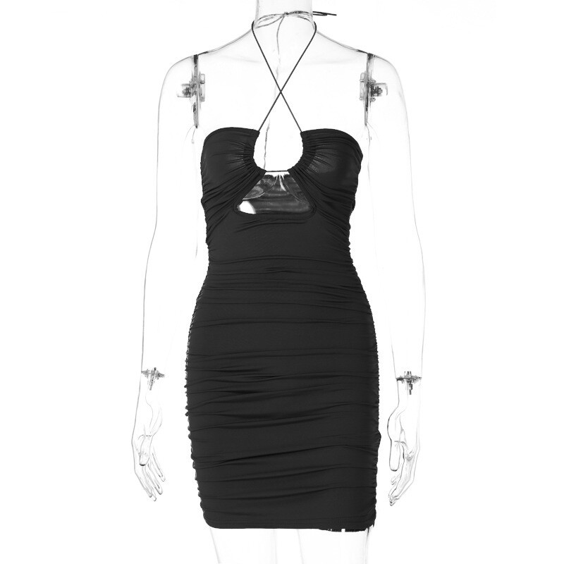 Strappy halter dress 