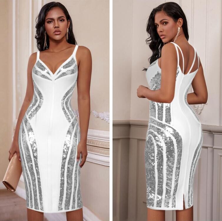 Sequin detail Bandage Dress 